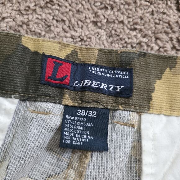 Vintage Liberty Camo Pants Mens 38x32 Cargo Rip Stop USA Hunting Baggy Woodland - Picture 8 of 11